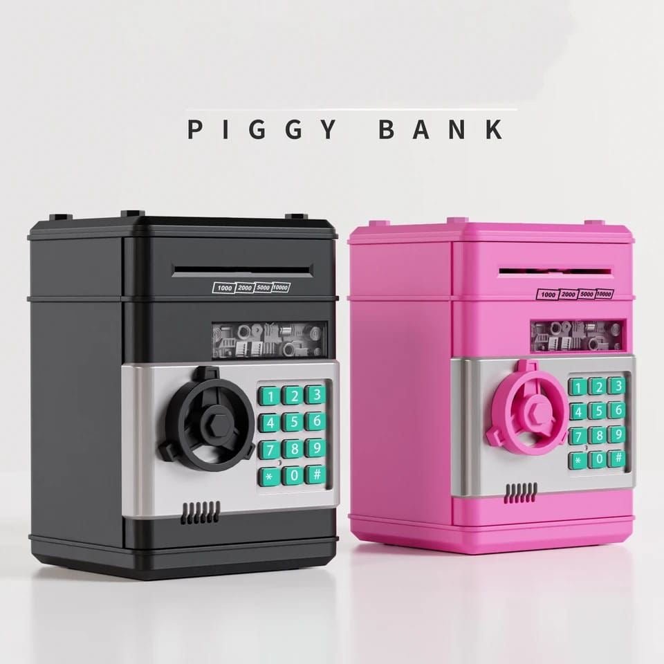 Electronic Kids Saving Piggy Bank – Cash & Coin Saving ATM - Enkaji Households