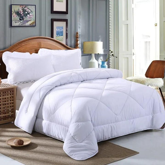 Elegant Binded White Stripes Duvet Set – Soft, Stylish, and Comfortable Bedding - Enkaji Households