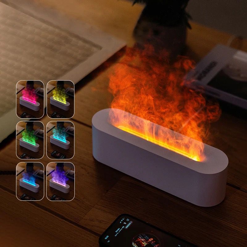 Flame Aromatherapy Diffuser – Quiet USB Air Humidifier - Enkaji Households