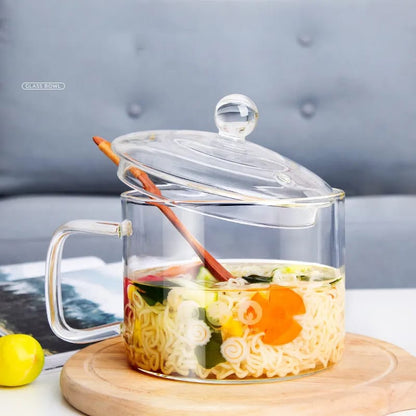 Glass Heat resistant cooking pot with handle - Enkaji Households