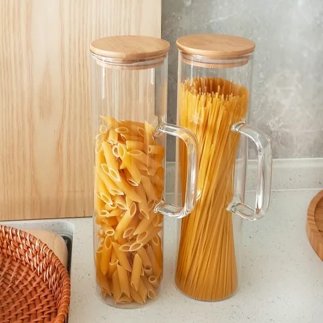 Glass Spaghetti Jar - Enkaji Households