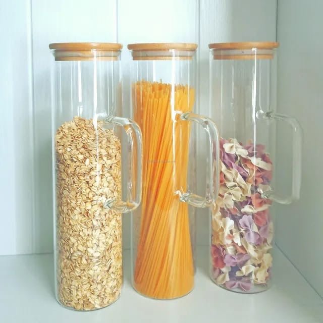 Glass Spaghetti Jar - Enkaji Households