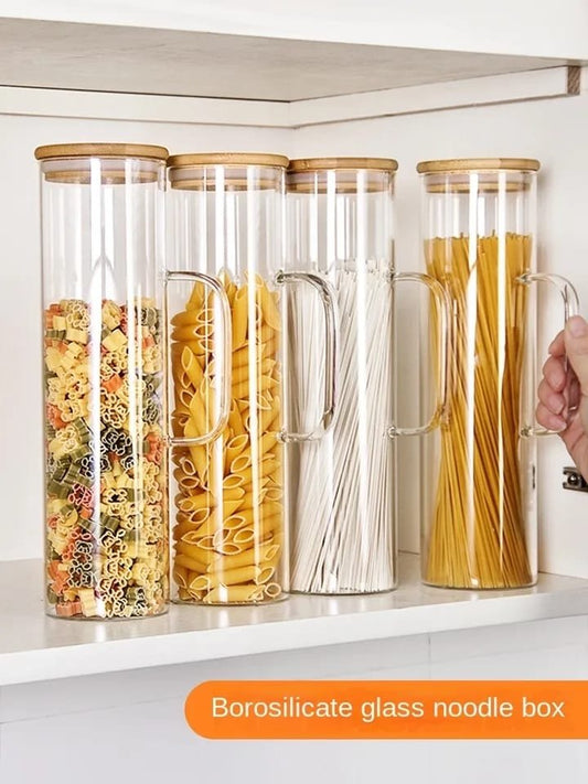 Glass Spaghetti Jar - Enkaji Households