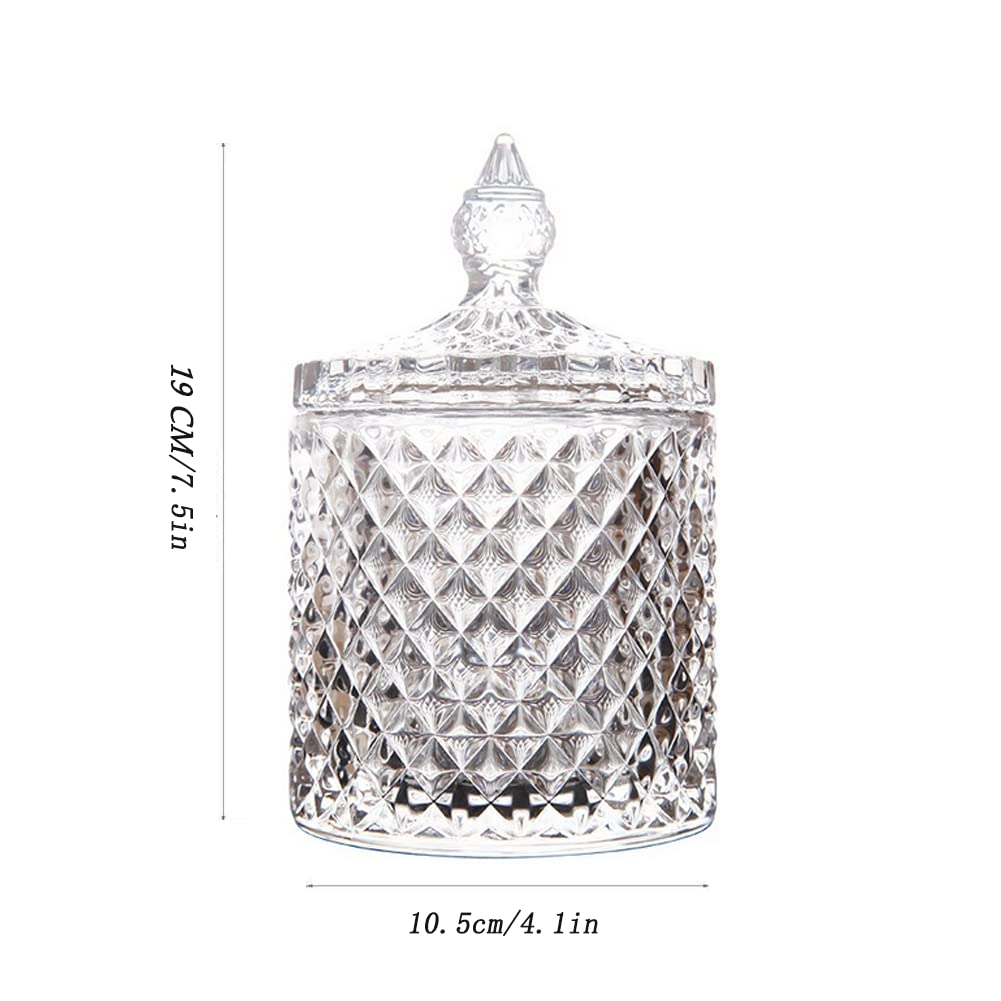 Glass Sweets Jar with Lid, glass Sugar dish(HS01) - Enkaji Households