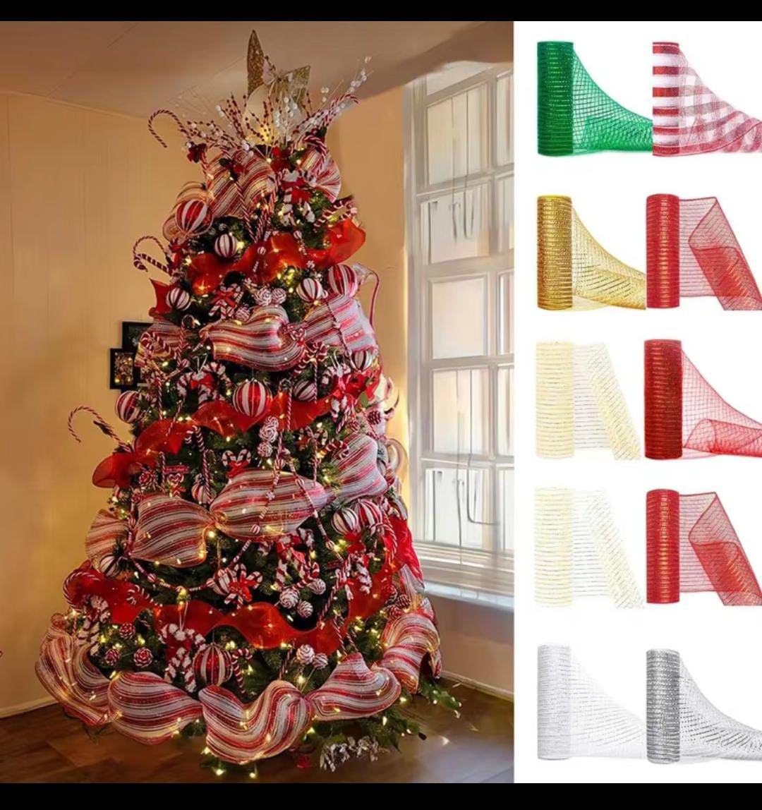 Glitter Mesh Ribbon – DIY Christmas & Wedding Decor - Enkaji Households