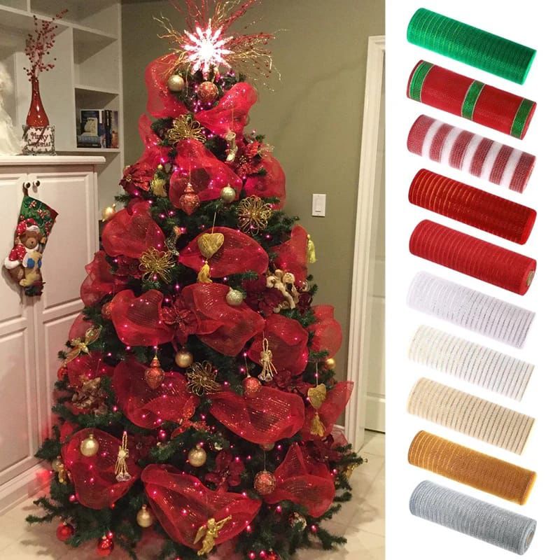 Glitter Mesh Ribbon – DIY Christmas & Wedding Decor - Enkaji Households