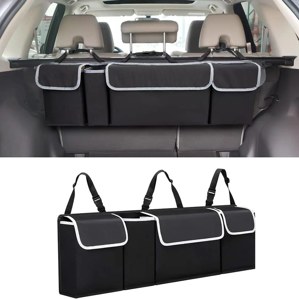 Hanging Car Trunk Organizer / Back SeaT Storage Organizer - Enkaji Households