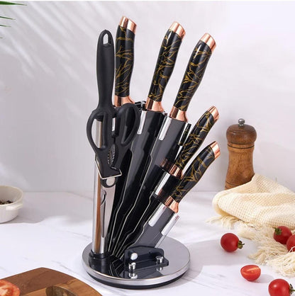 High quality Heavy stainless steel 9pc knife set - Enkaji Households