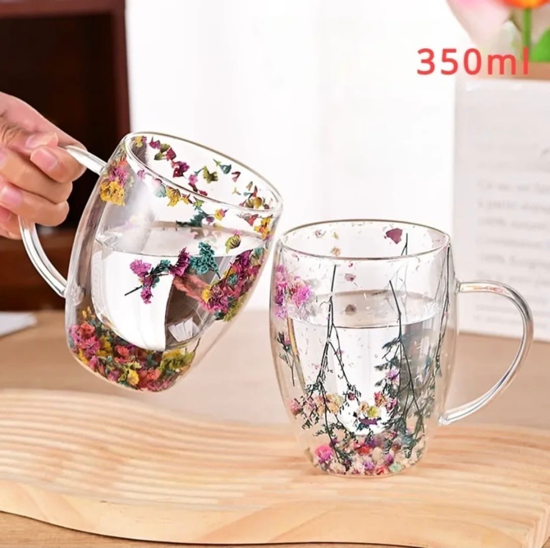 Insulated Double Wall Glass Cup - Enkaji Households