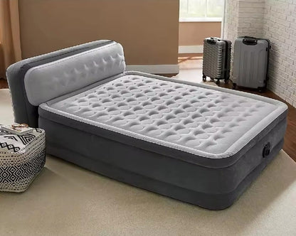 INTEX Dura Beam Airbed – Built - In Pump & Plush Headboard - Enkaji Households