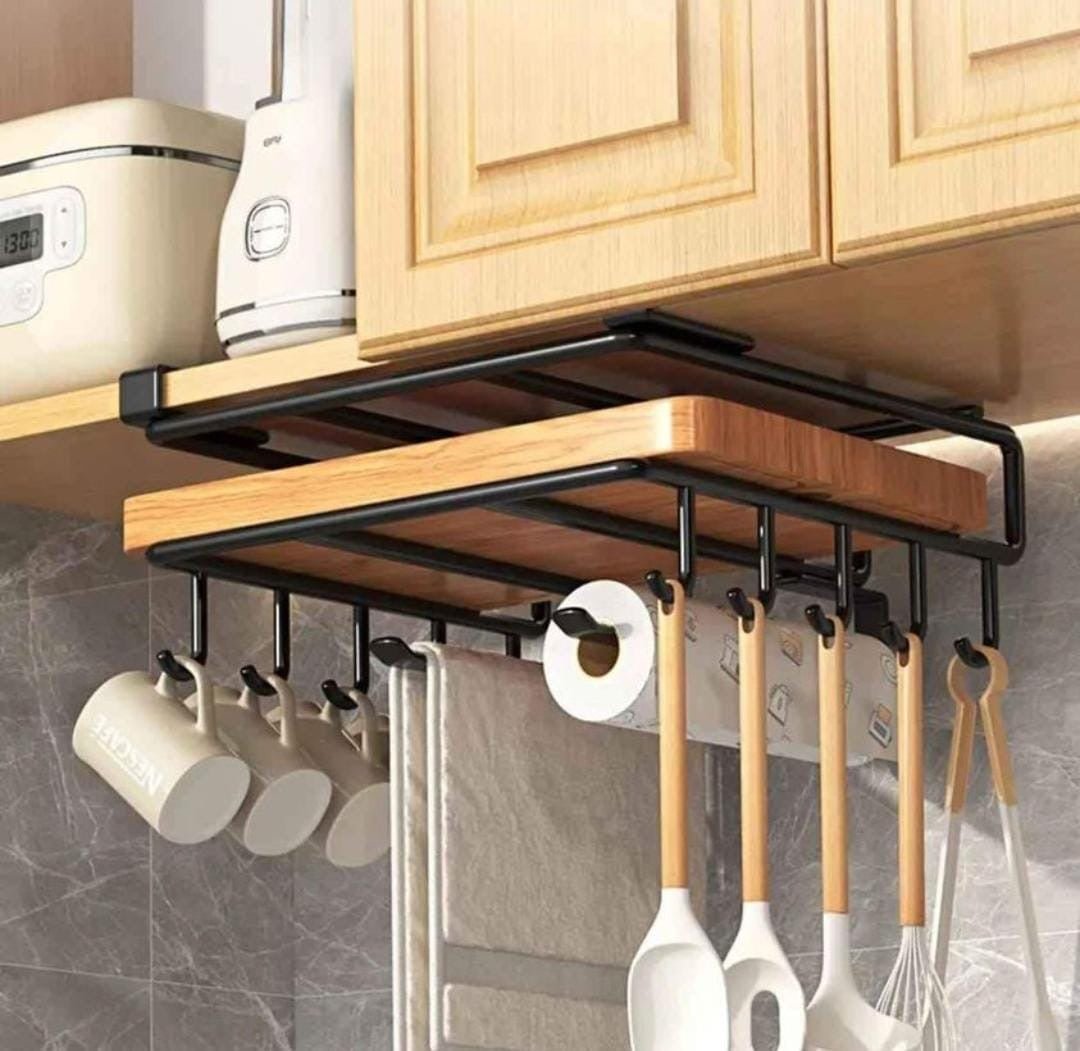 Kitchen Cabinet Under Shelf Double - layer Storage Rack - Enkaji Households