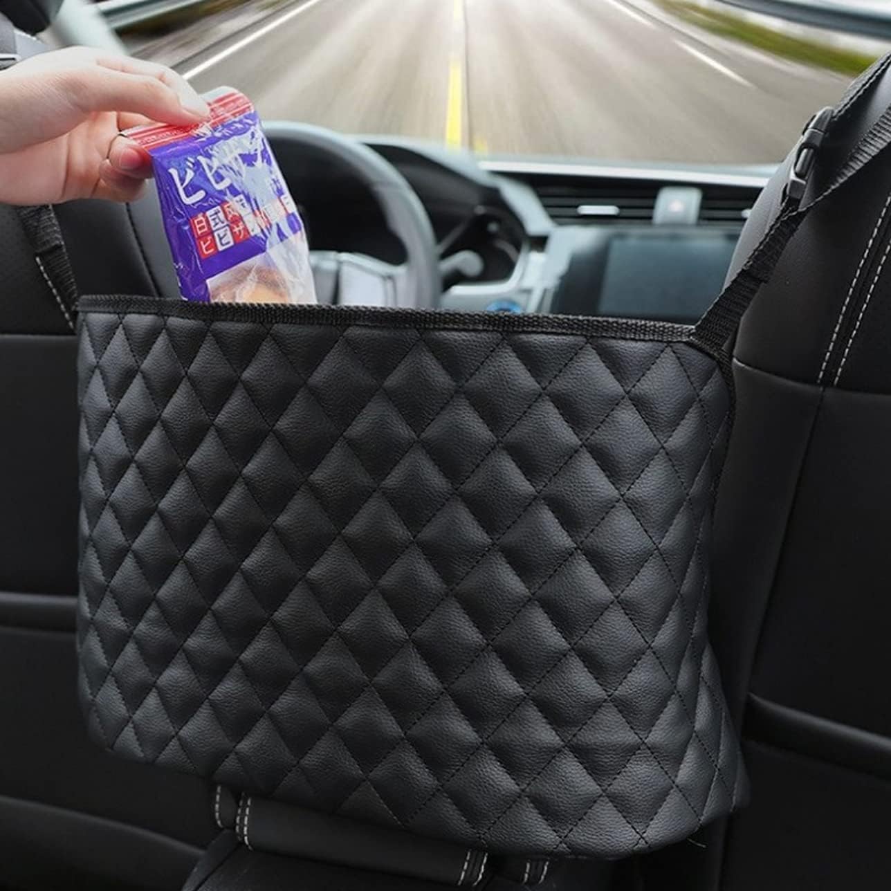 Leather Car In - Between Seat Organizer - Enkaji Households