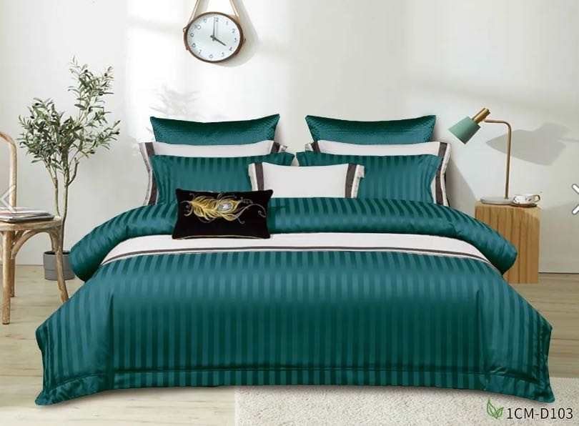 Luxury Cotton Satin Stripped Duvet cover sets - Enkaji Households