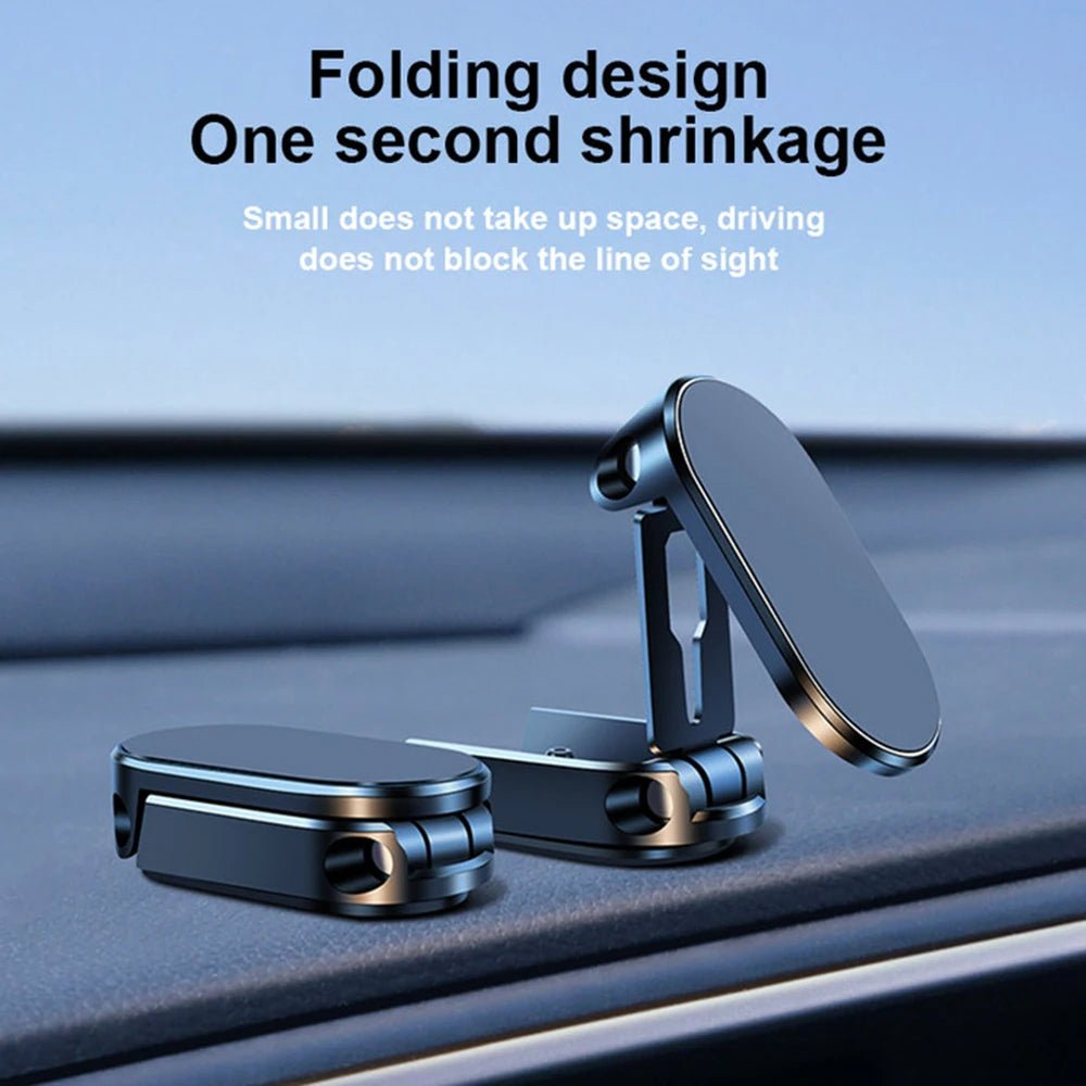 Magnetic Car Phone Holder Air Vent Clip - 360° Rotating Foldable Smartphone Mount - Enkaji Households