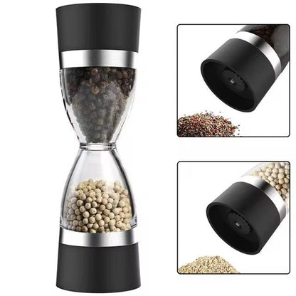 Manual 2 in 1 Hourglass Shape Dual Salt Pepper Mill (HS01) - Enkaji Households