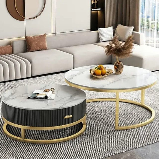 Marble Textured Coffee Table - Enkaji Households