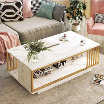 Marble Textured Coffee Table - Enkaji Households