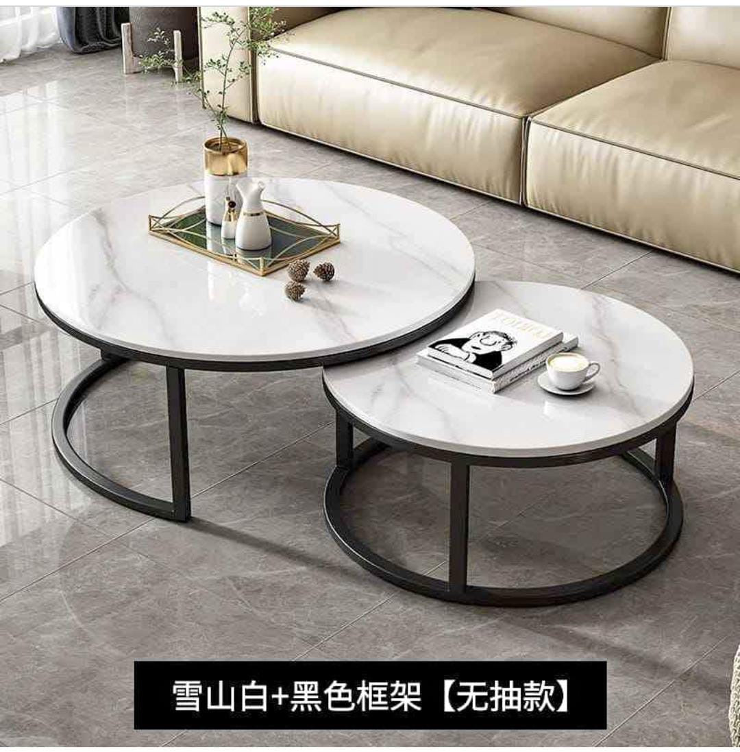 Marble Top Nesting Twin Tables - Enkaji Households