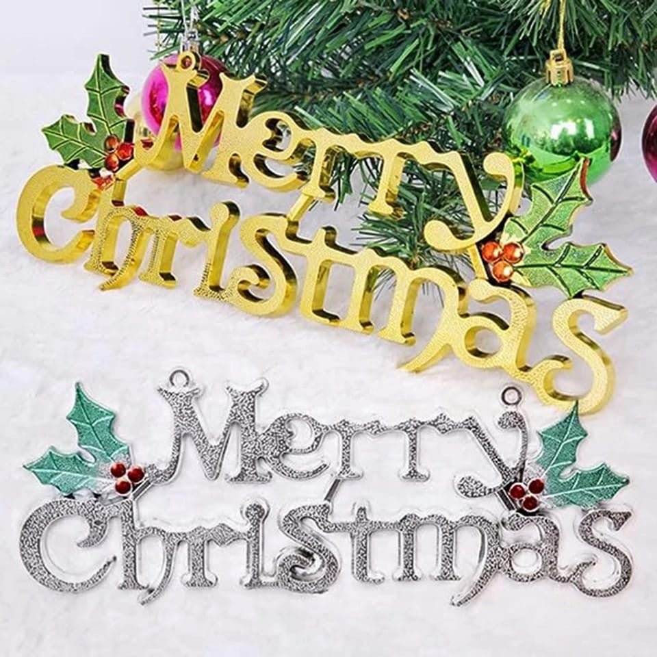 Merry Christmas Letter Hanging Sign - Enkaji Households