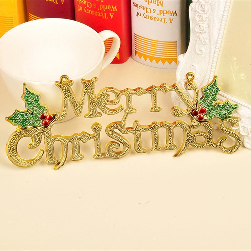 Merry Christmas Letter Hanging Sign - Enkaji Households