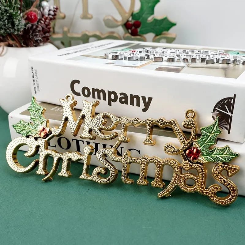 Merry Christmas Letter Hanging Sign - Enkaji Households