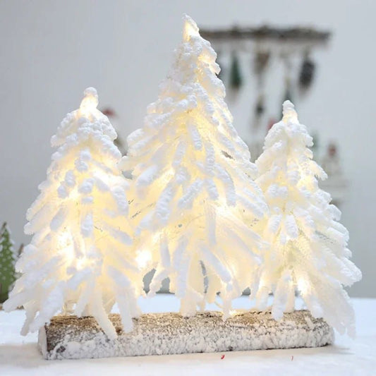 Mini pine white flaked Christmas Deco - Enkaji Households