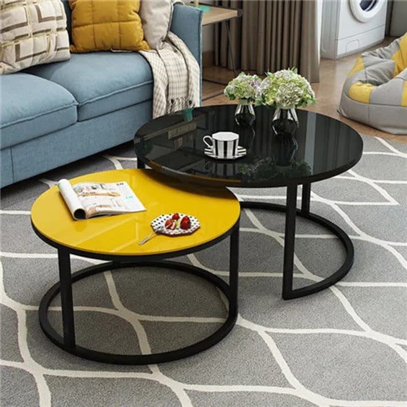 Modern Round Nesting Side Table Set - Enkaji Households