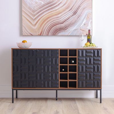 Modern Sideboard with Wine Rack - Enkaji Households