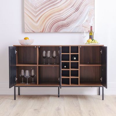 Modern Sideboard with Wine Rack - Enkaji Households