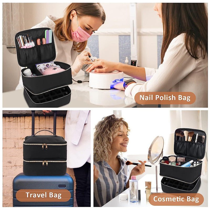 Nail Polish Travel Organizer Storage Case - Enkaji Households