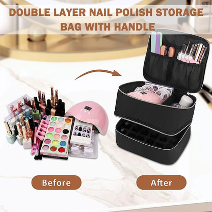 Nail Polish Travel Organizer Storage Case - Enkaji Households