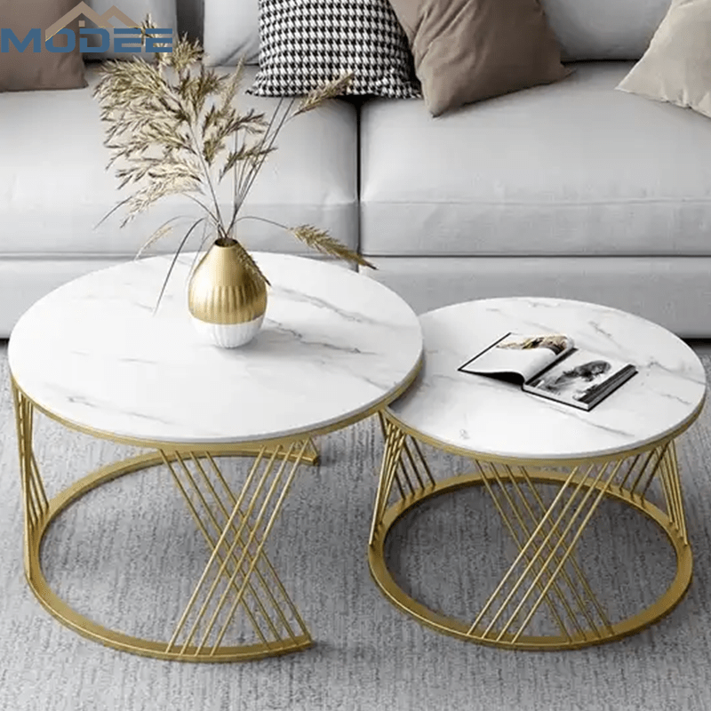 Nordic Living Room Round Coffee Table - Enkaji Households