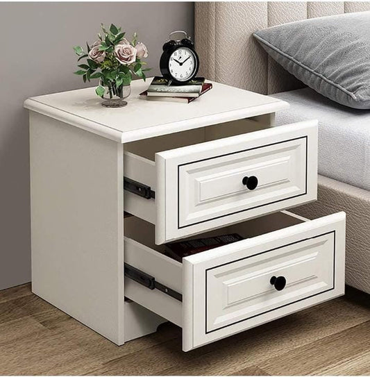 Nordic Luxury Double Drawer Bedside Cabinet - Enkaji Households