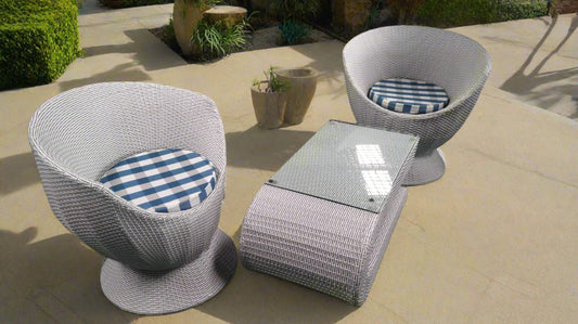 Outdoor 2 - Seater Patio Lounge Set with Coffee Table - Enkaji Households