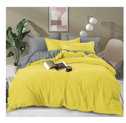 Plain Double - Sided Color Cotton Duvet Cover Set – Soft, Durable, and Comfortable Bedding - Enkaji Households