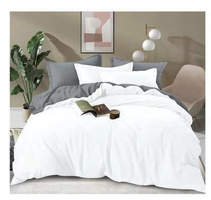 Plain Double - Sided Color Cotton Duvet Cover Set – Soft, Durable, and Comfortable Bedding - Enkaji Households