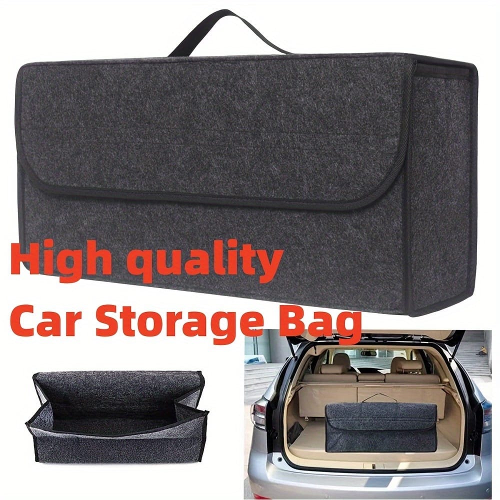 Portable Foldable Car Trunk Organizer - Tidy & Space - Saving Storage Solution - Enkaji Households