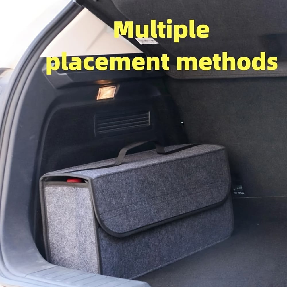 Portable Foldable Car Trunk Organizer - Tidy & Space - Saving Storage Solution - Enkaji Households