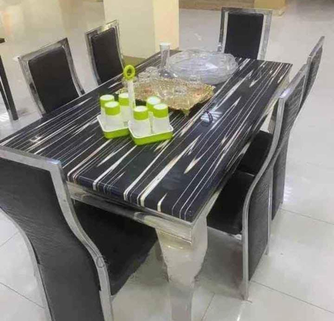 Pure Marble Top 6 - seater dining table - Enkaji Households