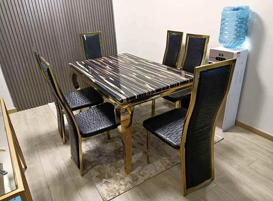 Pure Marble Top 6 - seater dining table - Enkaji Households