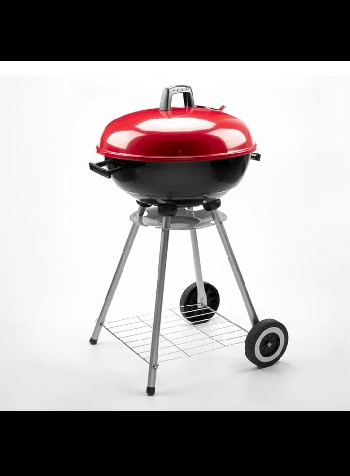 Round Charcoal Barbecue with Portable Trolley - Enkaji Households