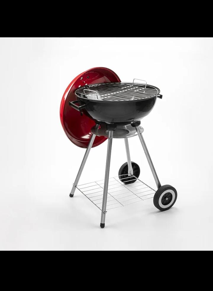 Round Charcoal Barbecue with Portable Trolley - Enkaji Households