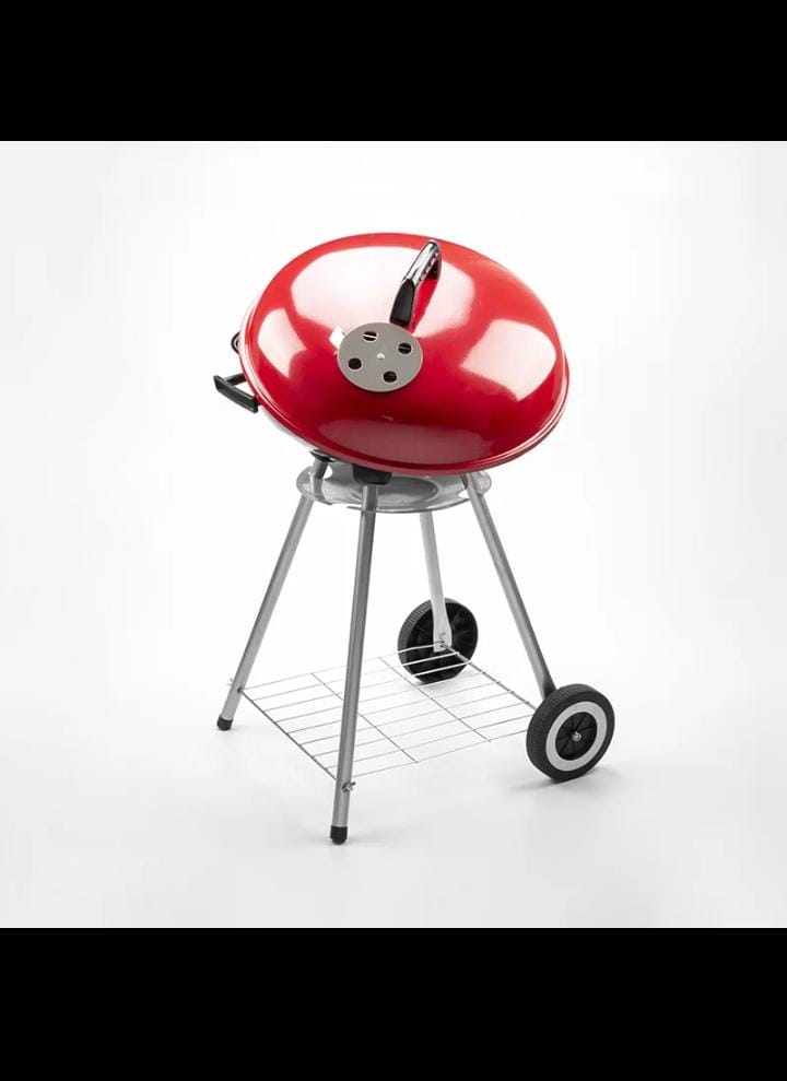 Round Charcoal Barbecue with Portable Trolley - Enkaji Households