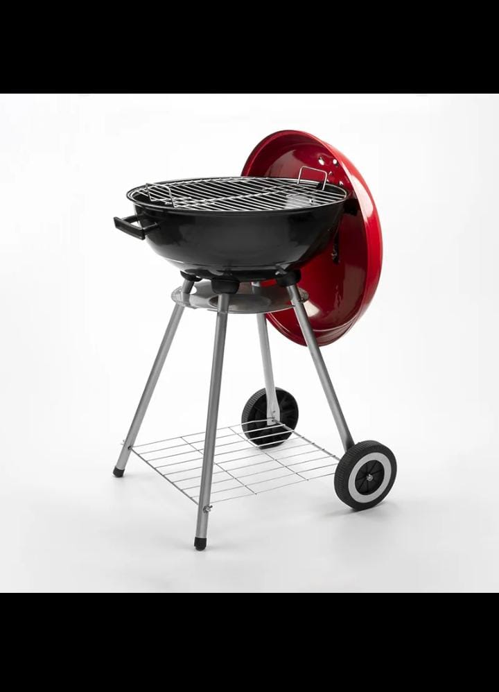 Round Charcoal Barbecue with Portable Trolley - Enkaji Households