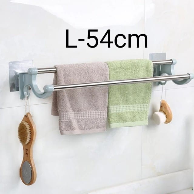 self adhesive Double Pole Towel Holder - Enkaji Households