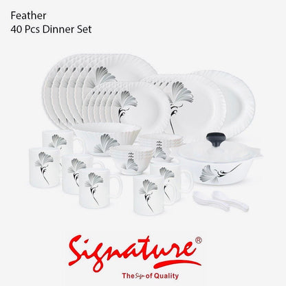 Signature Dinner Sets - 40 Pieces (Mimosa Design) - Enkaji Households