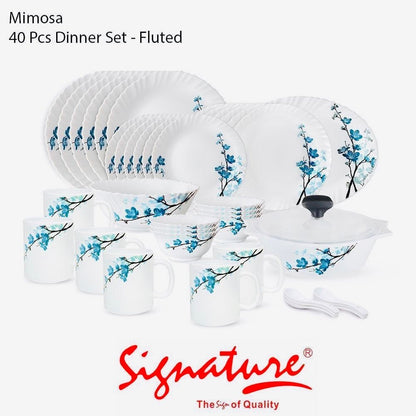 Signature Dinner Sets - 40 Pieces (Mimosa Design) - Enkaji Households