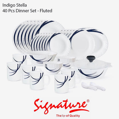 Signature Dinner Sets - 40 Pieces (Mimosa Design) - Enkaji Households