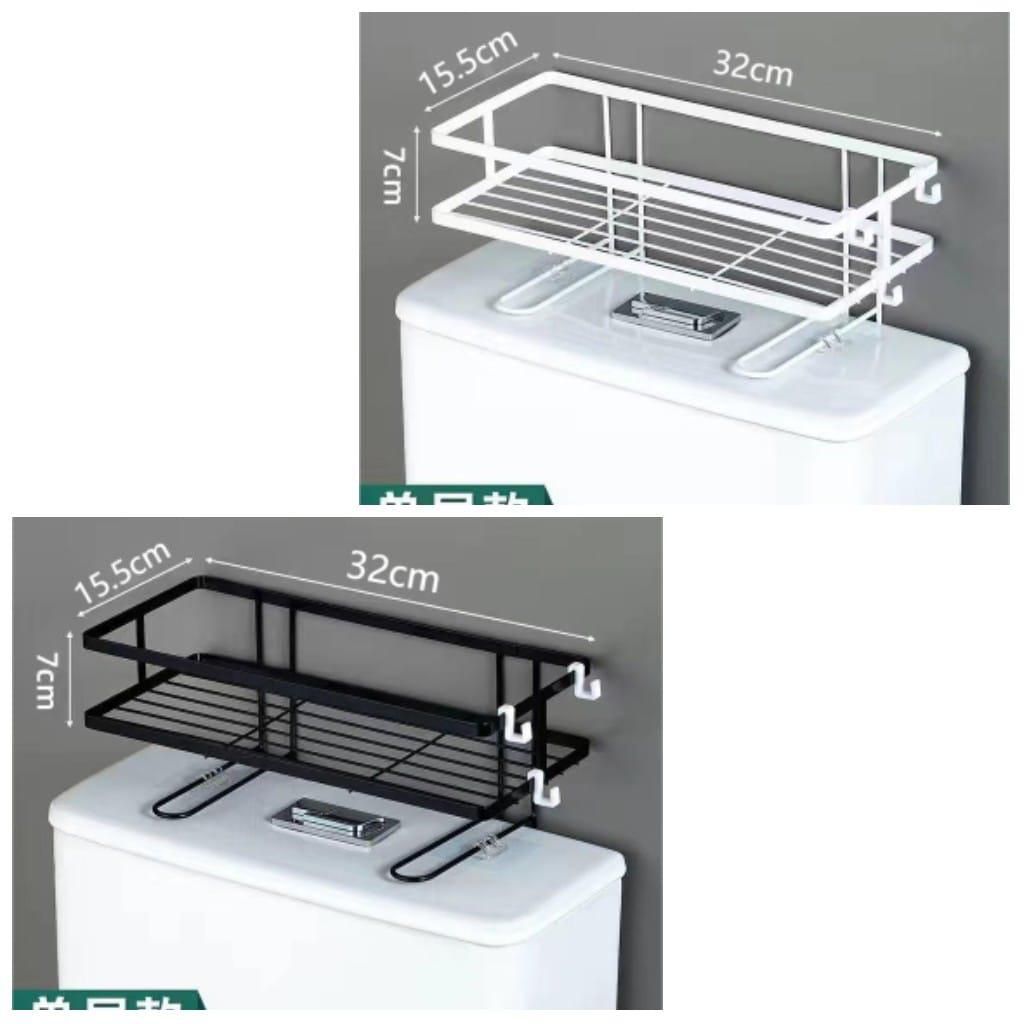 Single - Layer Over - the - Toilet Rack/Shelf – Space - Saving Bathroom Organizer - Enkaji Households