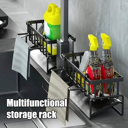 Sink Caddy with Water Draining Tray/Multifunctional Sink Sponge Detergent rack - Enkaji Households